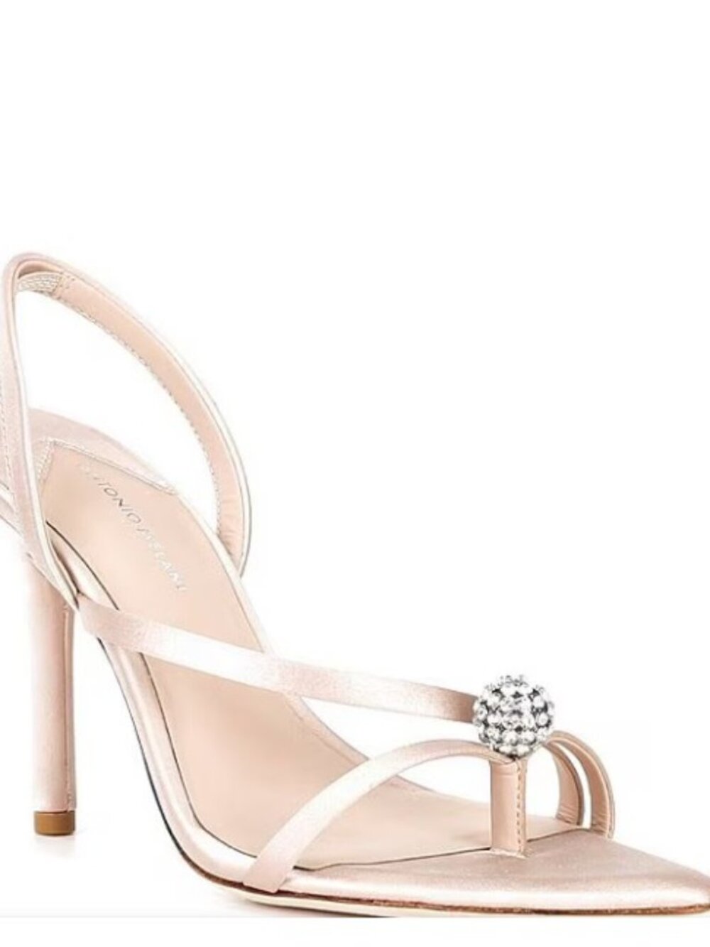 Antonio Melani Dusk Sand Ames Two Satin Ornamented Dress Sandals 9 NWT
